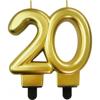 Dortová svíčka Svíčka na dort č. 20, zlatá