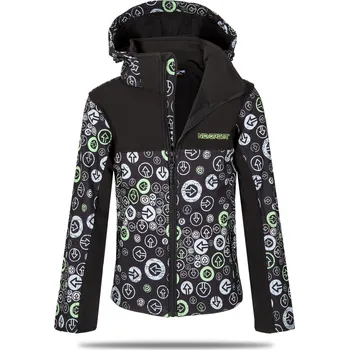 Chlapecká bunda Chlapecká softshellová bunda - NEVEREST I-6296cc, černo-zelená Barva: Černá, Velikost: 92