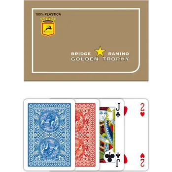 Pokerová karta Modiano Ramino Golden Trophy - 4 Jumbo Index - Profi plastové karty