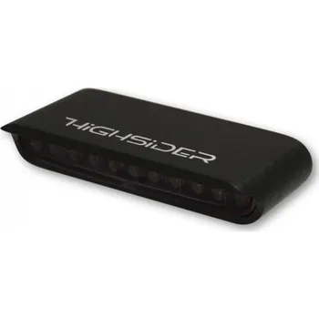 Osvětlení pro motocykl HIGHSIDER LED moto blinkry STRIPE černé a kouřové sklo