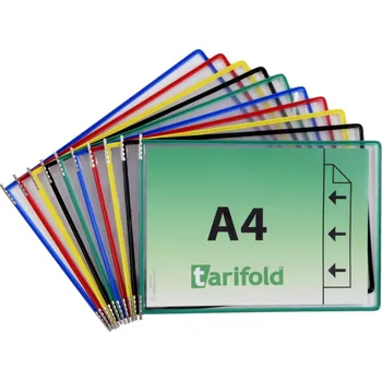 Závěsný rámeček s kapsou Tarifold, A4, otevřený bokem vertikální, mix barev, 10 ks
