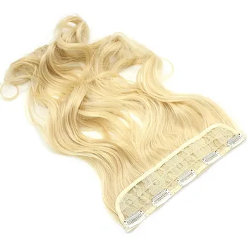 Příčesek Clip pás kanekalon 60cm vlnitý - nejsvětlejší blond