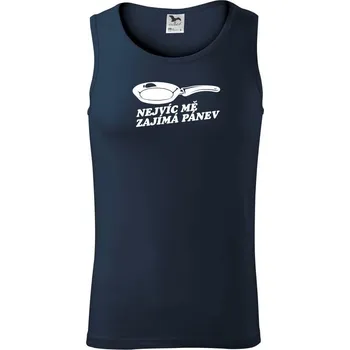 Nejvíc mě zajímá pánev - Tílko pánské Core - XL ( Námořní modrá (velmi tmavá - téměř černá) )