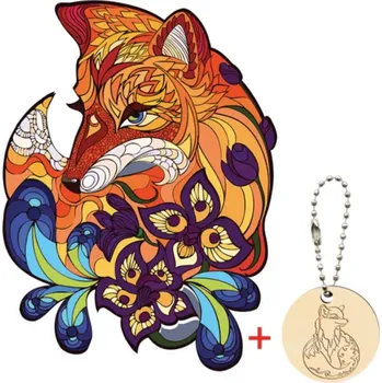 LR Dřevěné 3D puzzle liška ostatní stavebnice LR Dřevěné 3D puzzle liška