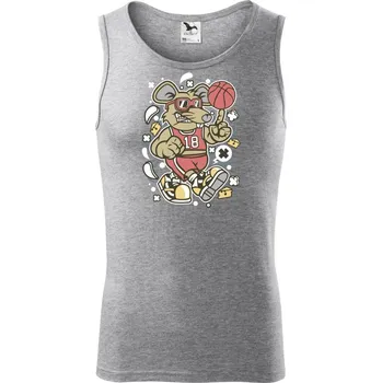 Myš basketbal - Tílko pánské Core - L ( Tmavě šedý melír )