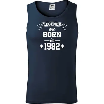 Pánská móda Legends are born in 1982 - Tílko pánské Core - L ( Námořní modrá (velmi tmavá - téměř černá) )