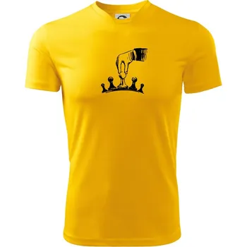 Dětská móda Šachy - ruka - Dětské triko sportovní (dresovina) - 146 cm/10 let ( Žlutá )