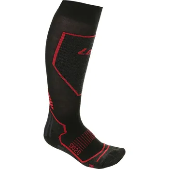 Ponožky Lenz Skiing 2.0 black/red Velikost: 48-50