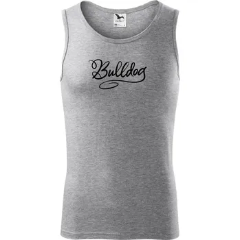 Bulldog - nápis okrasný - Tílko pánské Core - S ( Tmavě šedý melír )