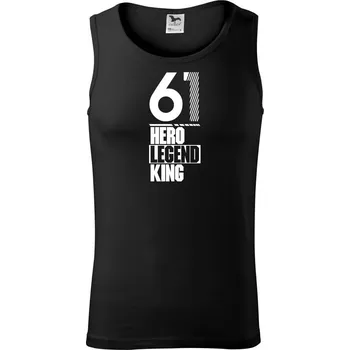 Pánská móda Hero, Legend, King x Queen 1961 - Tílko pánské Core - S ( Černá )