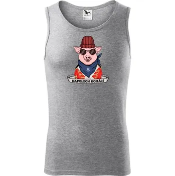 Napoleon domácí prase - Tílko pánské Core - 2XL ( Tmavě šedý melír )