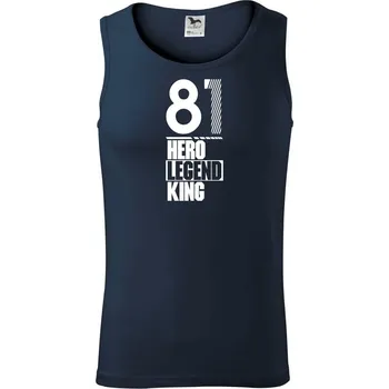 Hero, Legend, King x Queen 1981 - Tílko pánské Core - L ( Námořní modrá (velmi tmavá - téměř černá) )