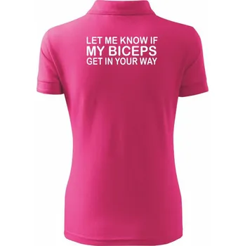 Biceps - svaly v cestě - Polokošile dámská Pique Polo - L ( Purpurová )