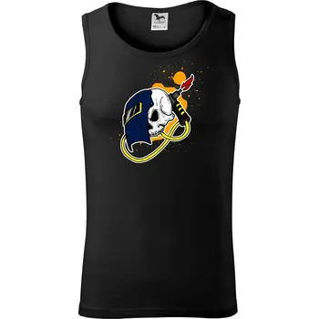 Svářeč - kreslená lebka - Tílko pánské Core - L ( Černá )