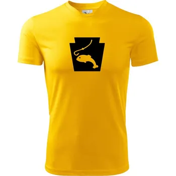 Rybaření - Akvarium - Dětské triko sportovní (dresovina) - 146 cm/10 let ( Žlutá )