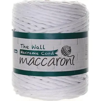 Příze Maccaroni The Wall 5mm bílá 401