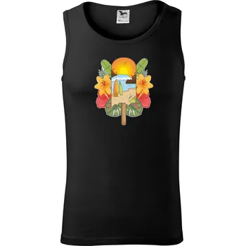 Pánské termoprádlo Léto, nanuk, moře, pláž - Tílko pánské Core - S ( Černá )