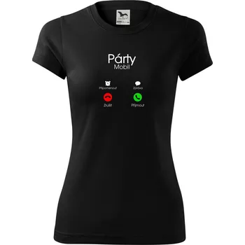 Dámské tričko Party volá - Dámské Fantasy sportovní (dresovina) - XS ( Černá )