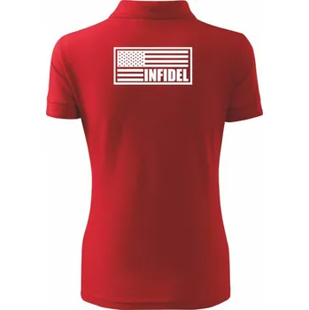Infidel vlajka - Polokošile dámská Pique Polo - XS ( Červená )