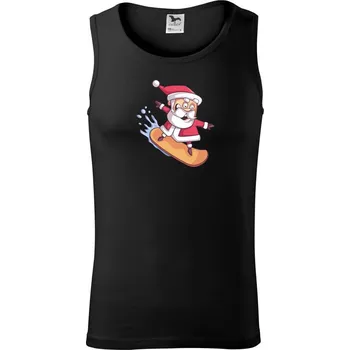 Pánské termoprádlo Santa jezdící na snowboardu - Tílko pánské Core - L ( Černá )