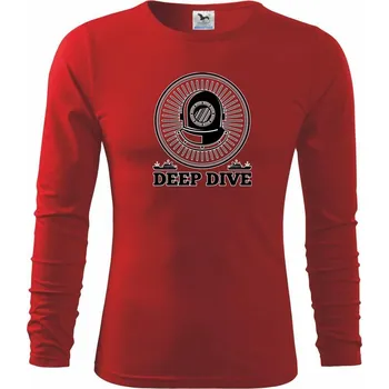 Chlapecké tričko Deep dive erb - Triko dětské Long Sleeve - 122 cm/6 let ( Červená )