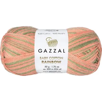 Příze Příze Gazzal Baby Cotton Rainbow 483
