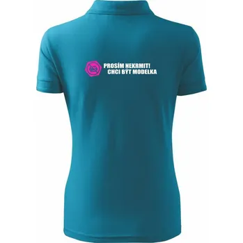 Prosím nekrmit! - Polokošile dámská Pique Polo - 3XL ( Tmavý tyrkys )