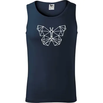 Geometrie - motýl - Tílko pánské Core - 2XL ( Námořní modrá (velmi tmavá - téměř černá) )