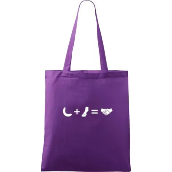 Jelito kopyto platí to - Taška bavlněná - 42 x 38 cm ( Fialová )