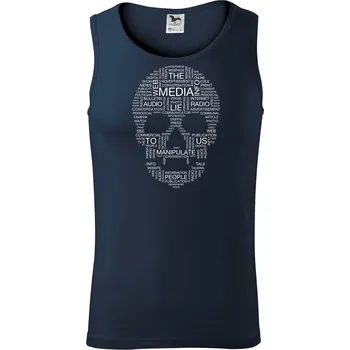 Média lžou (Hana-creative) - Tílko pánské Core - 2XL ( Námořní modrá (velmi tmavá - téměř černá) )