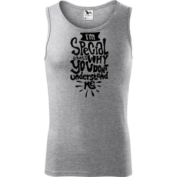 Im special thats why you dont understand me - Tílko pánské Core - 2XL ( Tmavě šedý melír )
