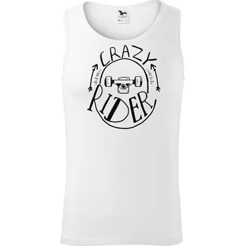 Crazy skateboard rider - Tílko pánské Core - XL ( Bílá )