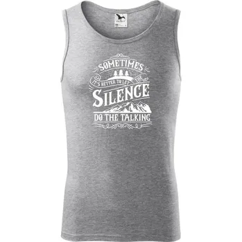 Nature talking about silence - Tílko pánské Core - M ( Tmavě šedý melír )