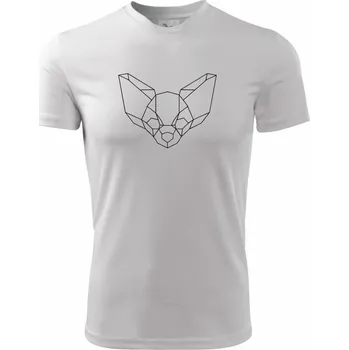 Čivava - Geometrie - jednoduchá - Dětské triko sportovní (dresovina) - 146 cm/10 let ( Bílá )