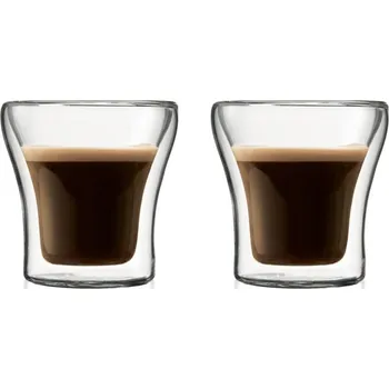 Sklenice Dvoustěnná sklenice ASSAM 0,1 l, extra malá, 2ks - BODUM (Set dvoustěnná sklenice 2 ks 0,1 l, ASSAM - BODUM)