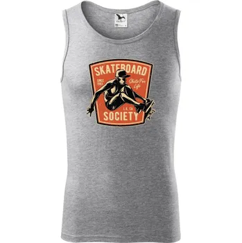 Skateboard Society - Tílko pánské Core - L ( Tmavě šedý melír )