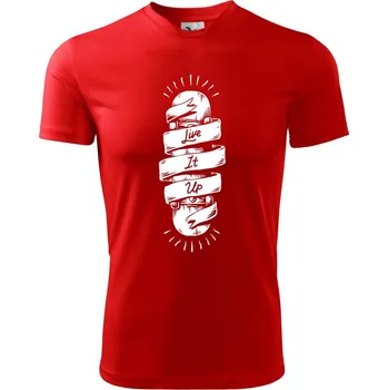 Chlapecké tričko Skate live if up - Dětské triko sportovní (dresovina) - 122 cm/6 let ( Červená )