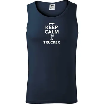 Keep calm im a trucker - Tílko pánské Core - 2XL ( Námořní modrá (velmi tmavá - téměř černá) )