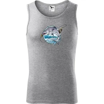 Muškaření rybář - Tílko pánské Core - 2XL ( Tmavě šedý melír )