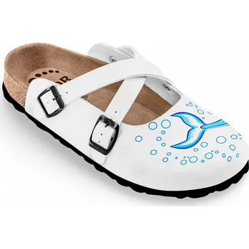 Dámské pantofle Obuv zdravotní FORcare 101058 bílá potisk delfín Velikost: 41