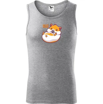 Křeček relax - Tílko pánské Core - XL ( Tmavě šedý melír )