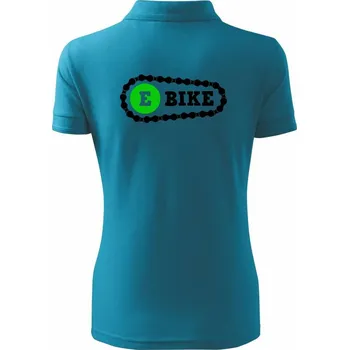 Ebike řetěz - Polokošile dámská Pique Polo - L ( Tmavý tyrkys )