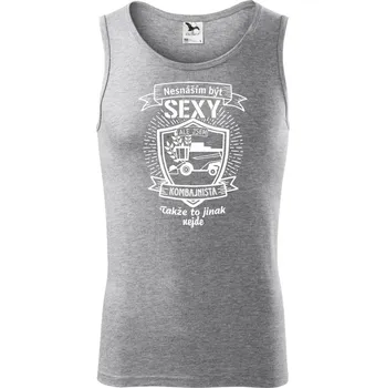 Nesnáším být sexy - Kombajnista, Kombajnistka - Tílko pánské Core - 2XL ( Tmavě šedý melír )