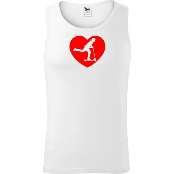 Koloběžka srdce - Tílko pánské Core - S ( Bílá )