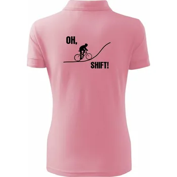 Oh shift - Polokošile dámská Pique Polo - M ( Růžová )