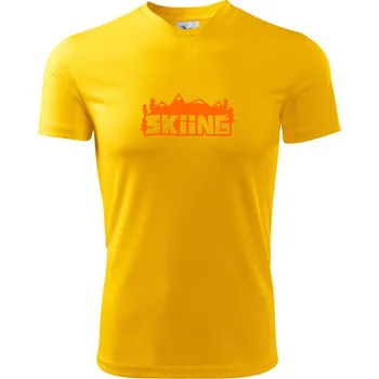 Skiing - Dětské triko sportovní (dresovina) - 158 cm/12 let ( Žlutá )