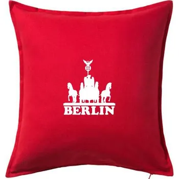 Polštář Berlin památník - Polštář 50x50 - 50x50 - Včetně výplně ( Červená )