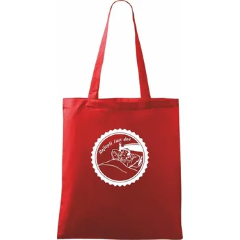 Nejlepší část dne - Taška bavlněná - 42 x 38 cm ( Červená )