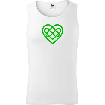 Keltský uzel srdce - Tílko pánské Core - L ( Bílá )