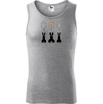 Králici přemýšlí, co by sežrali - Tílko pánské Core - XL ( Tmavě šedý melír )